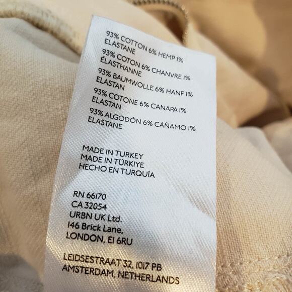 Pilcro Anthropologie The Kit High Rise Wide Leg Utility Trousers Size 29 Beige - Picture 12 of 13